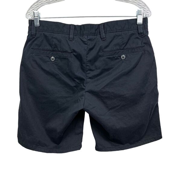 Open Edit Chino Shorts Stretch Flat Front Zip Fly Slash Pockets Black Men Sz 30W - Picture 5 of 6